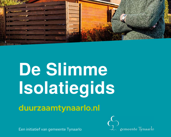 Voorblad isolatiegids, met zeegroen vlak en titel in witte letters